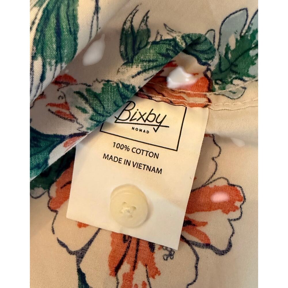 Bixby Nomad Men’s Casual Short Sleeve Shirt Tropical Design Size Med Reg Short - Picture 12 of 16